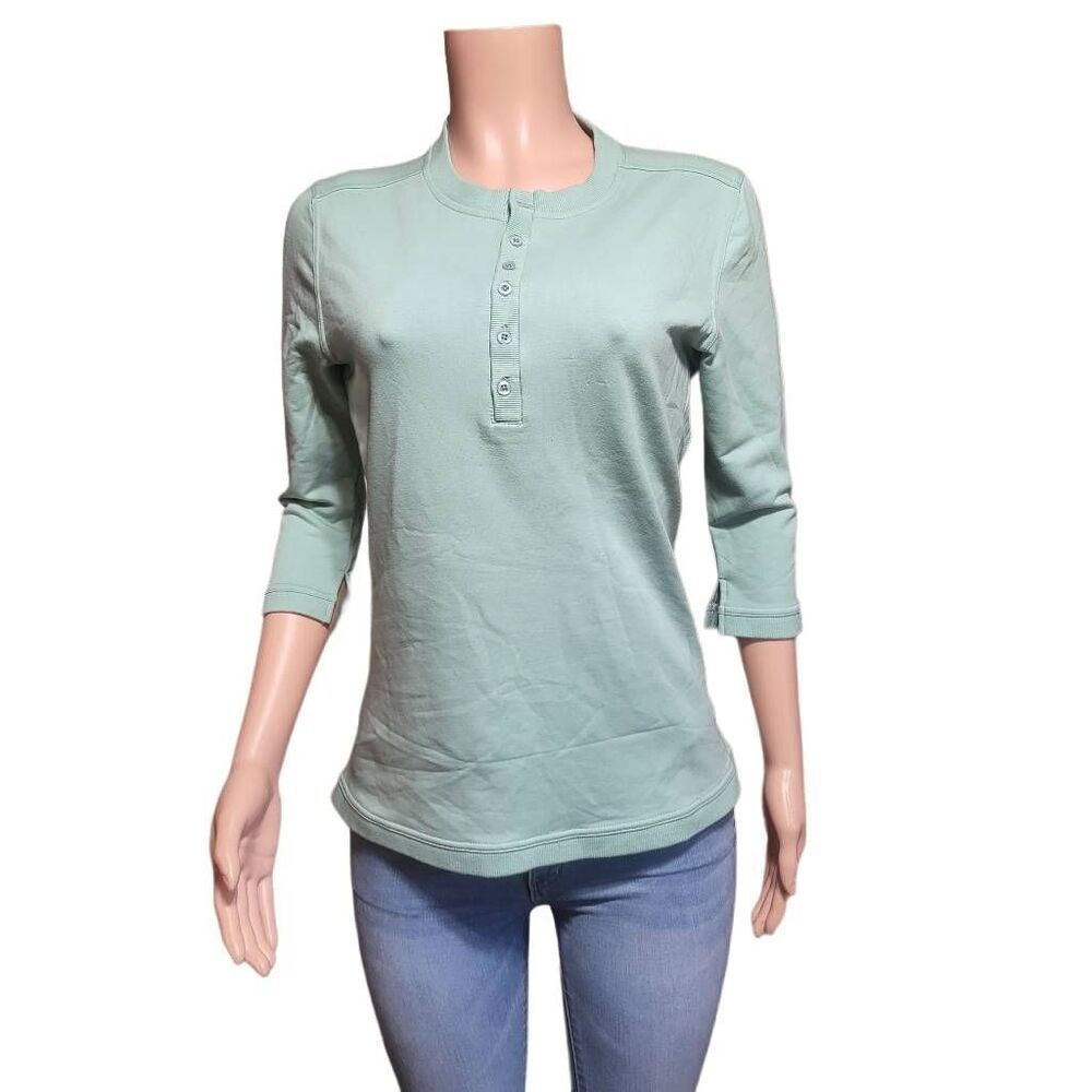 Pulp henley 3/4 sleeve tee solid pullover shirt M